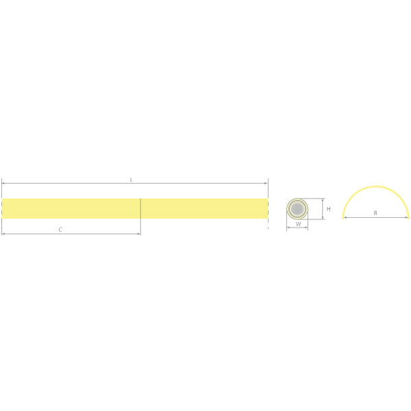 K-NFR-1600-24-5M LED tape, 358-402 lm/ft, IP65,
