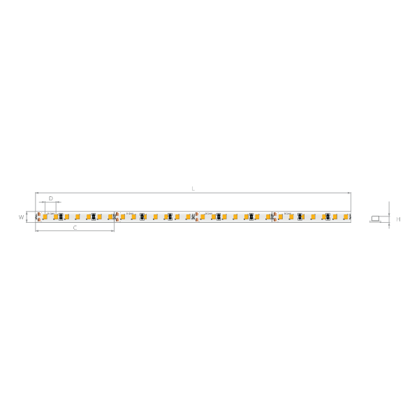K-1091-24 LED tape, 211-282 lm/ft, IP20,