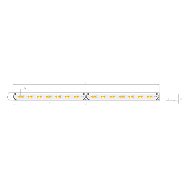 K-30/18-1770-24V LED tape, 1800K, 279 lm/ft, 3.5 W/ft, IP20